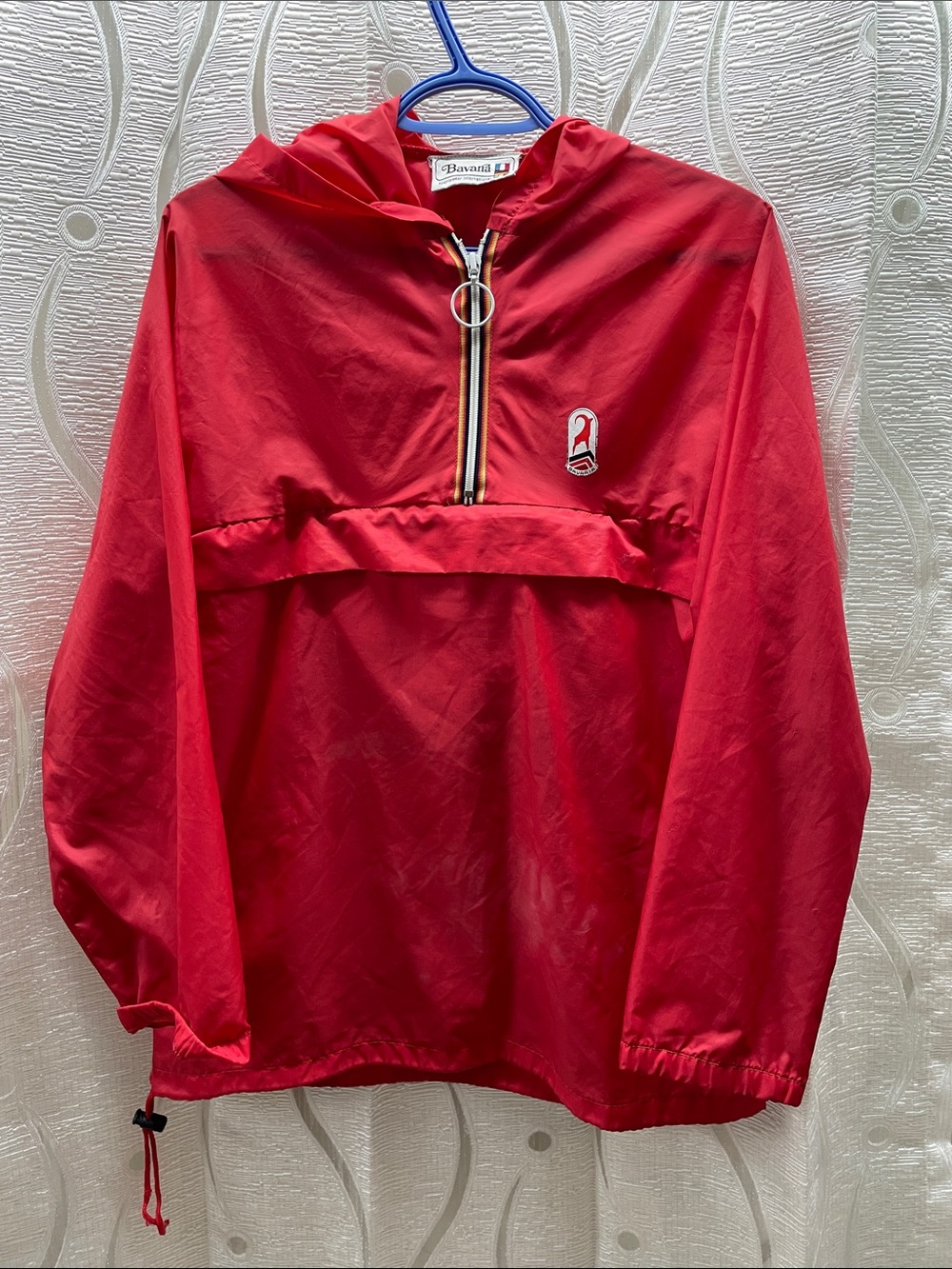 Bavana Kids Red Hooded Half-Zip Windbreaker